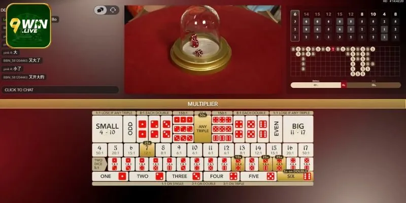 Tham gia game Sicbo trực tuyến
